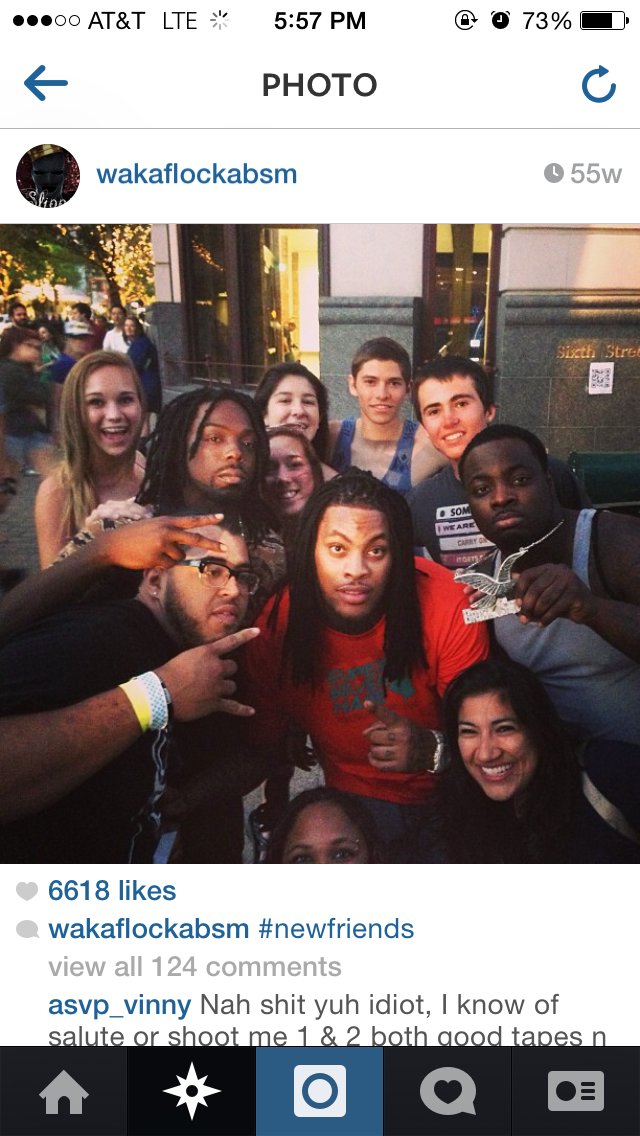 synth_papi's tweet image. Throwback to when i was on waka flocka's insta. he was very tall and smelled like weed