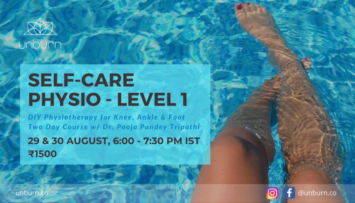 APhysiotips's tweet photo. *29th 30th August*, Self Care Exercises Level 1-Hip, Knee, Ankle and Foot Special. Course Fee INR 1500. Time : *6PM to 730PM* both days. For Registrations : *GPay 9886044349*  for any clarifications please call 9810936967/9654059145 #FridayVibes #workoutmotivation #poojapandey https://t.co/m4bifmhlDy