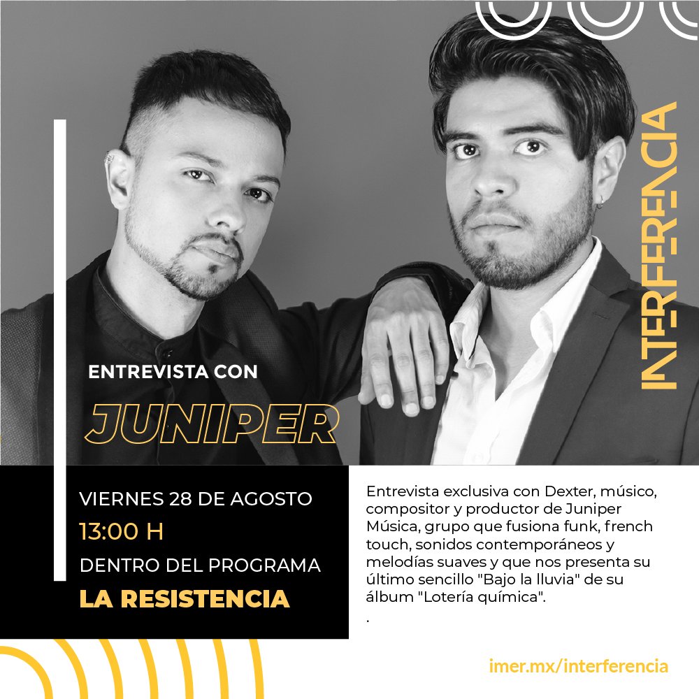 Acá está <a href="/MayeDLG7/">Mayeᅠᅠᅠᅠᅠᅠᅠᅠᅠᅠᅠᅠᅠᅠᅠᅠᅠᅠᅠᅠᅠᅠᅠᅠᅠᅠᅠᅠᅠᅠᅠ</a> esperándolos en #LaResistencia con mucha música, información de gadgets, videojuegos con <a href="/adrianchavez/">Adrian Chavez</a>, lo más nuevo del #ska con @daniboyska y en entrevista <a href="/Junipermusica/">Juniper</a> 🎶🎮👾🎛️
Hasta las 14h por imer.mx/interferencia o en la app del <a href="/imerhoy/">IMER</a> 📻