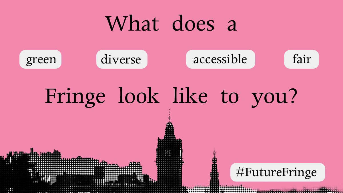 StagingChange's tweet photo. Just 2 more days to let us know what your #FutureFringe looks like! #EdinburghFringe participants, punters, locals &amp; venues, whether you want to share a short sentence, a paragraph or more, we want to hear from you! Let us know here 👉https://t.co/fBVo0nDBeP 👈 https://t.co/8PRbcNzfxi