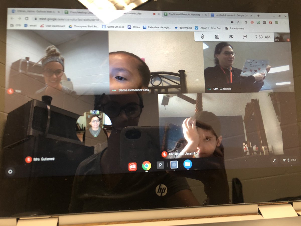 obrienjaimepe's tweet photo. What a treat! Logged on for DEAR time and got to spend it listening to @MrsGraceGTE read! The students worked hard to predict where the mommy bird had went. As well as practiced their counting with another book! #thompsonreads #thompsonisexcellence https://t.co/HpsDqzRJzo