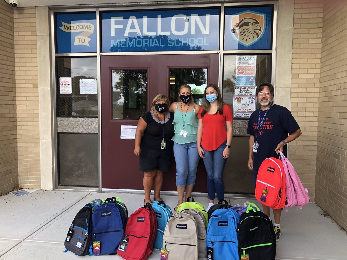 Had the opportunity to drop off 25 backpacks to Fallon Memorial Elementary, my old school! I hope these supplies help Fallon students throughout the year! <a href="/Fallonfalcons/">Fallon Falcons</a> #packsforpawtucket #pawtucketschools #schoolsupplies