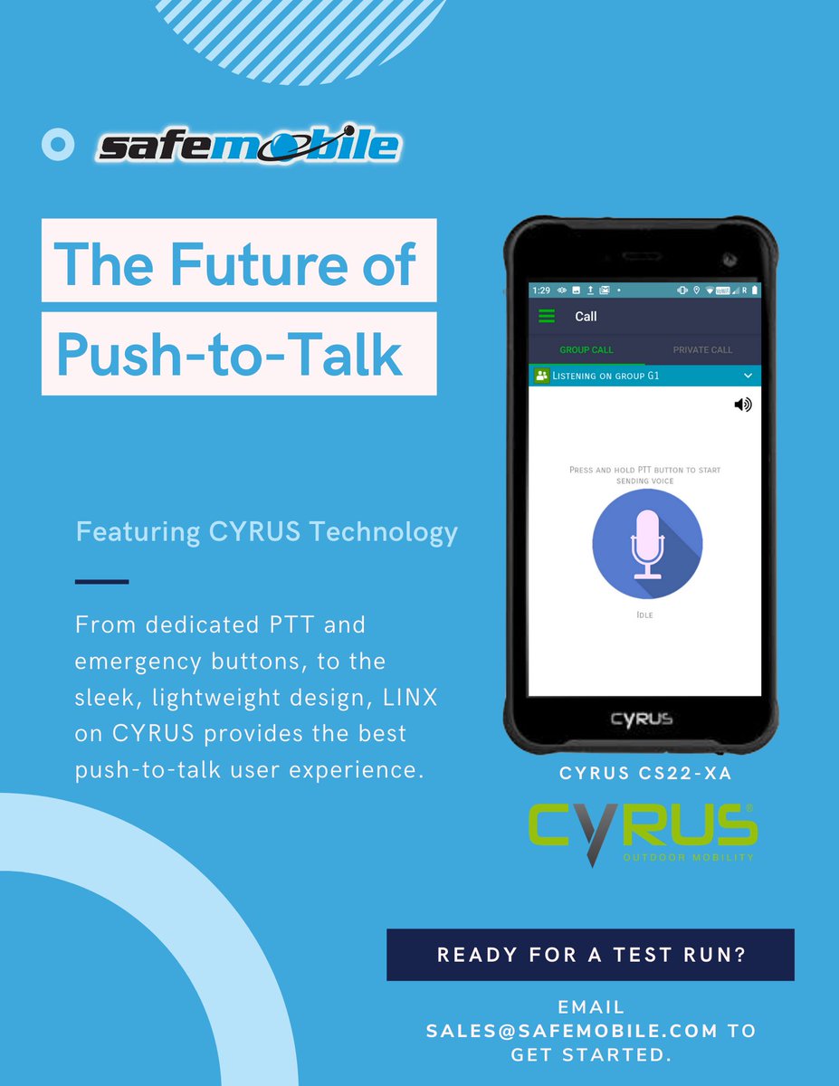 #FEATUREFRIDAY: See how Cyrus Technology devices provide unparalleled user experience with LINX.
.
.
.
#cyrus #linx #ptt #userexperience #pushformore #radiocommunication #twowayradio #newtechnology #partnership