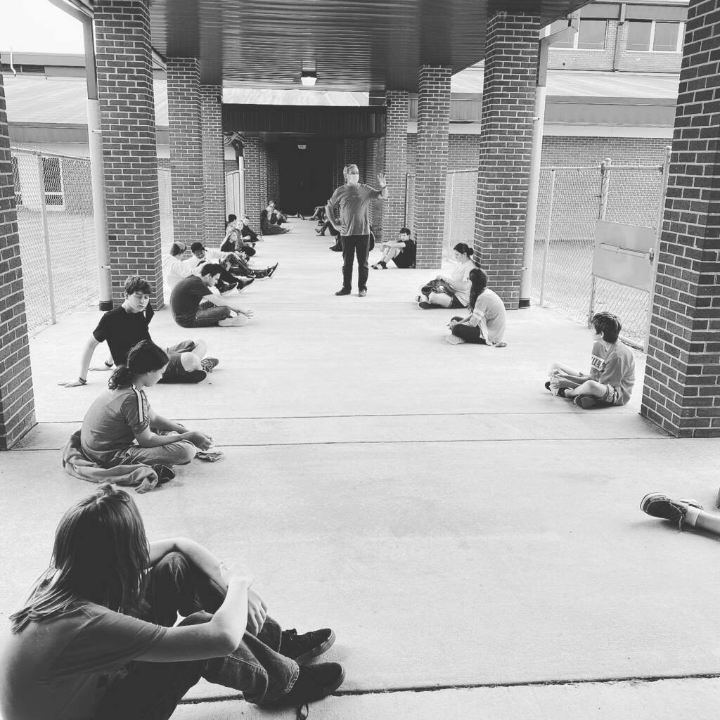 Mask break outside and distanced ☀️ @bmsNCprincipal