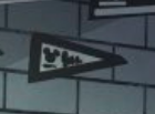 malleus's hidden mickey is on a pennant on his wall