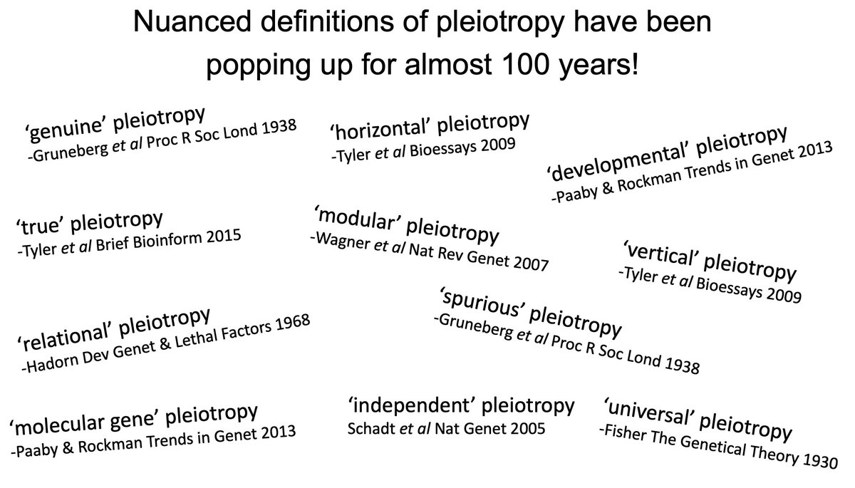 If pleiotropy is simply when one mutation influences many traits, how come so many nuanced definitions of it exist? 1/17