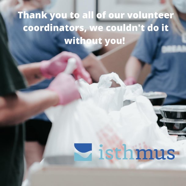 With back to school on the top of people’s minds, we would like to take a moment to thank our volunteer coordinators, who make Isthmus programs across Canada possible! Their hard work and dedication all school year does not go unnoticed! Thank you 💙#nochildhungry