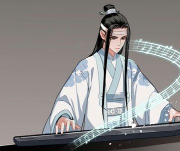 also sexc playing his guqin