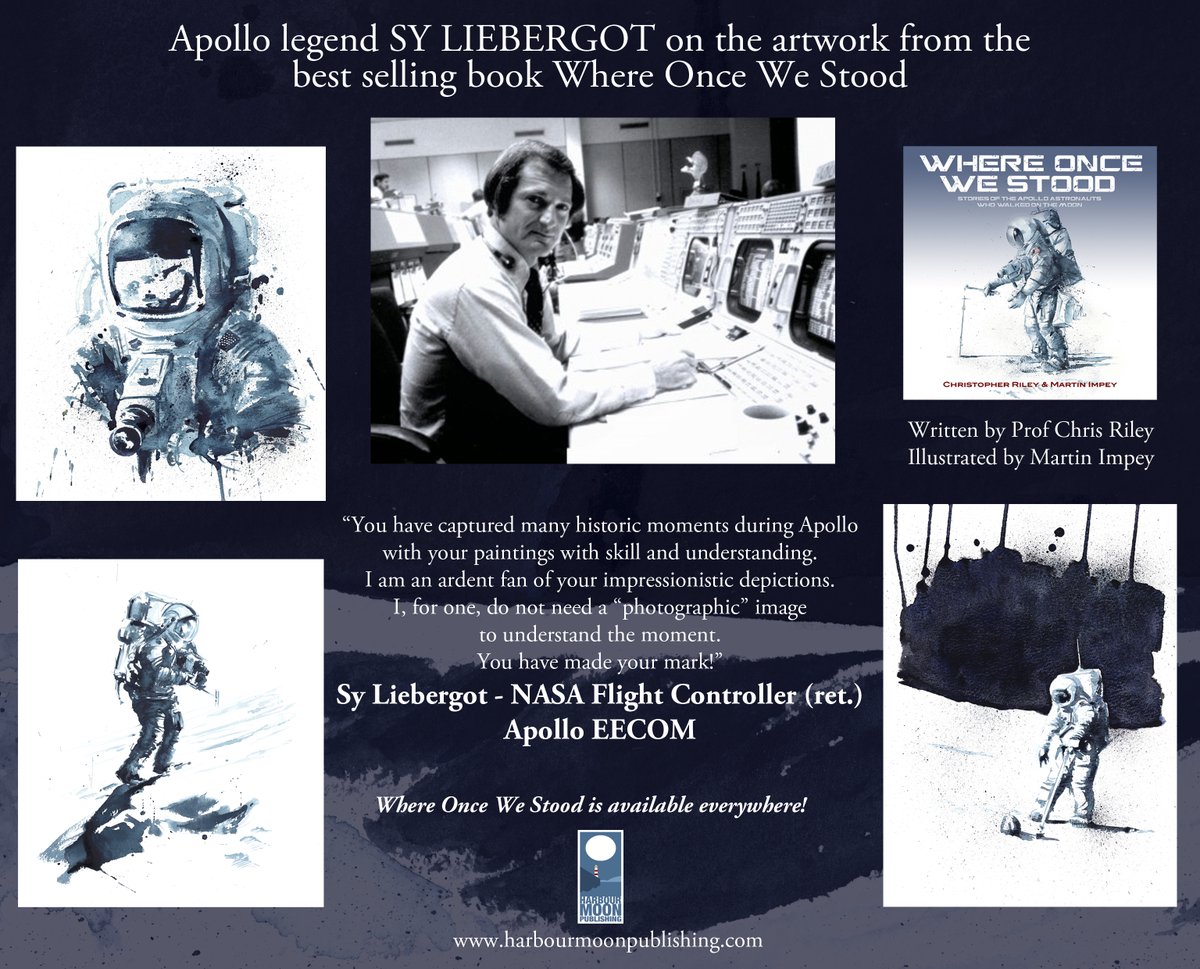 Martin_Impey's tweet photo. What a wonderful quote from a NASA legend #SyLiebergot about my art in the book #WHEREONCEWESTOOD. @SpaceArtSAE @ArtOfAstronomy @AstroMCollins @Novaspaceart @NASA @NASA_Astronauts @WorldSpaceClub @Space_Lectures @apollo_50th #Moonlanding #moon #Astronauts #art #ArtistOnTwitter https://t.co/cYJlboQyj5