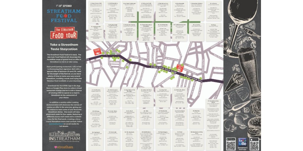 StreathamFood's tweet image. Take a tasty Staycation in #Streatham this September with these 37 venues offering their signature every day of the month for just £5-10! Download the @savviville app to collect virtual stamps &amp;amp; for the chance to win £100 meal in Streatham 

buff.ly/32ApHNV #StreathamFood