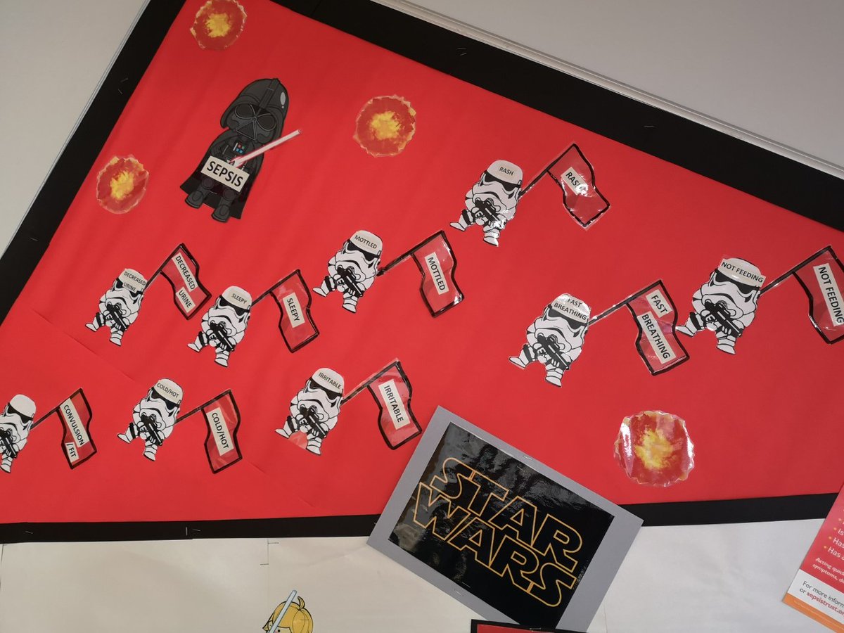 ChildrensFgh's tweet photo. Today we have been getting ready for Sepsis Awareness Month and World Sepsis Day (13th September) by creating our Star Wars #sepsisboard #maythe6bewithyou #sepsisawareness @UKSepsisTrust https://t.co/Nfhjla9Fsd
