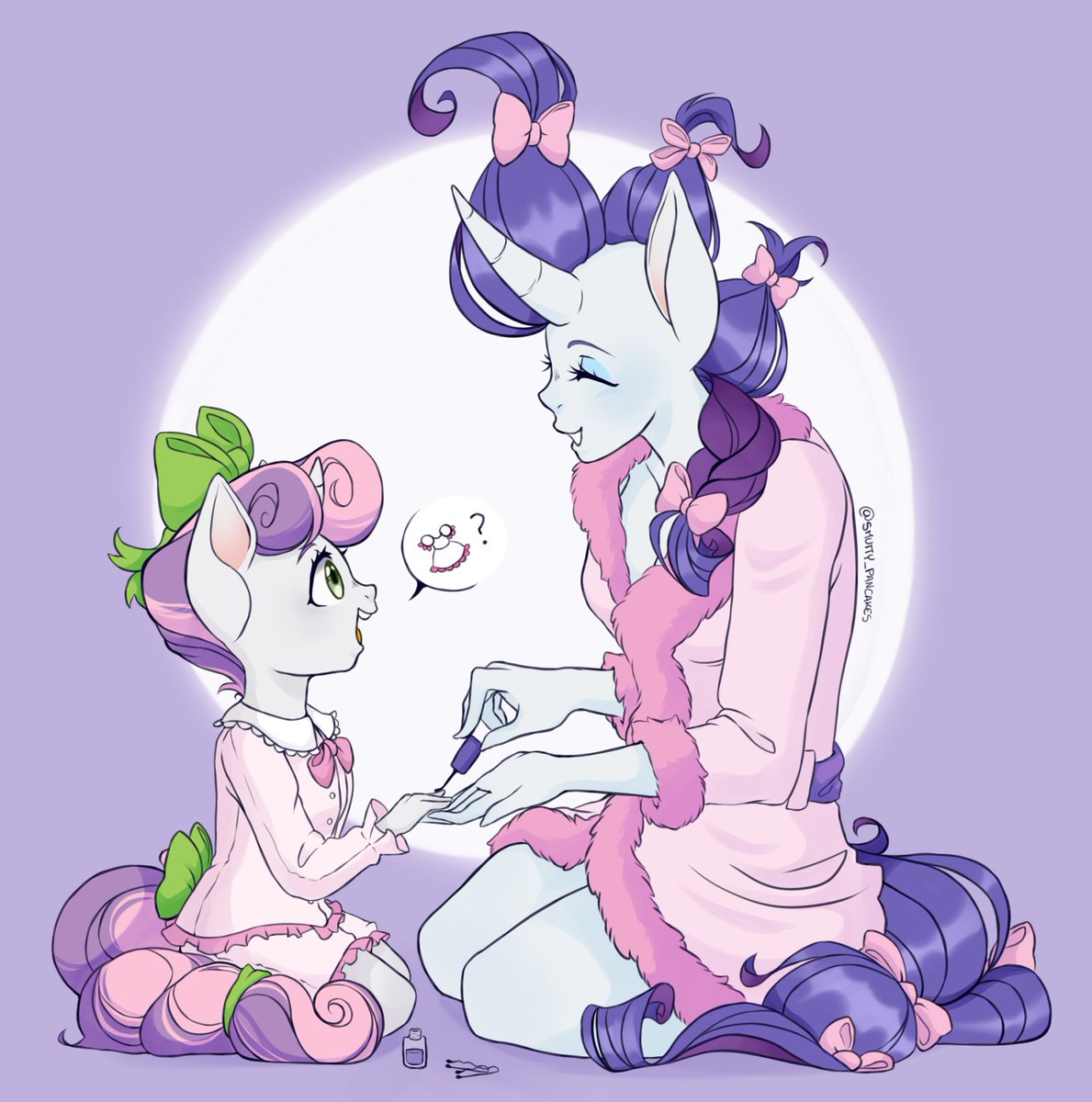 smutty_pancakes's tweet photo. 💎🎵🔔The two sisters 🔔🎵💎
#mylittlepony #MLPFiM #MLP #rarity #mlpfanart #sweetiebelle https://t.co/pkgN2ZDvS5
