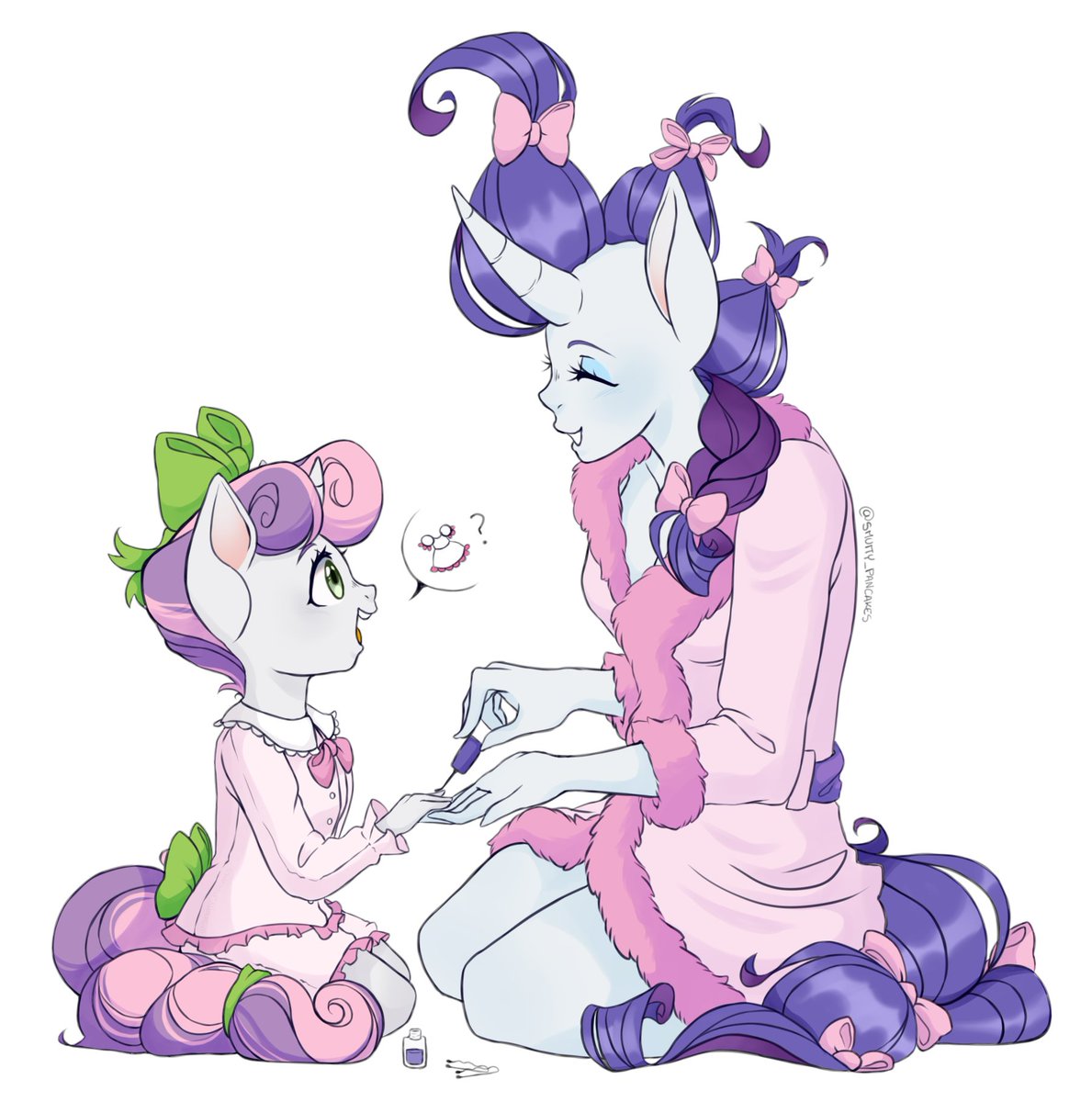 smutty_pancakes's tweet photo. 💎🎵🔔The two sisters 🔔🎵💎
#mylittlepony #MLPFiM #MLP #rarity #mlpfanart #sweetiebelle https://t.co/pkgN2ZDvS5