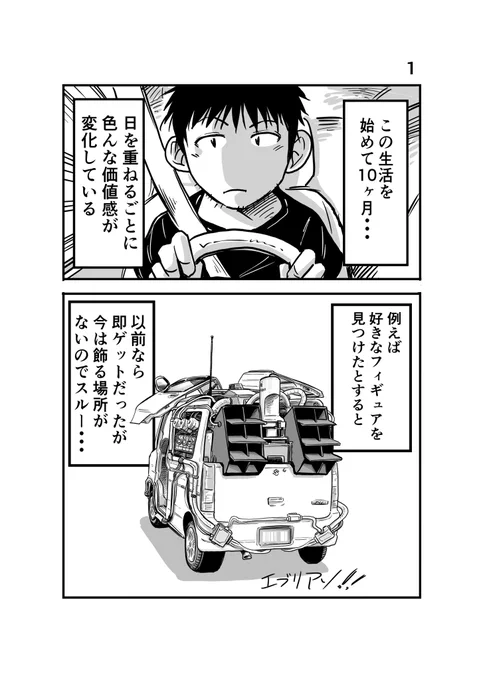 離婚して車中泊になりました33
こんなフィギュアが欲しい・・・
#車中泊  #エッセイ漫画 #エブリィワゴン #旅漫画 