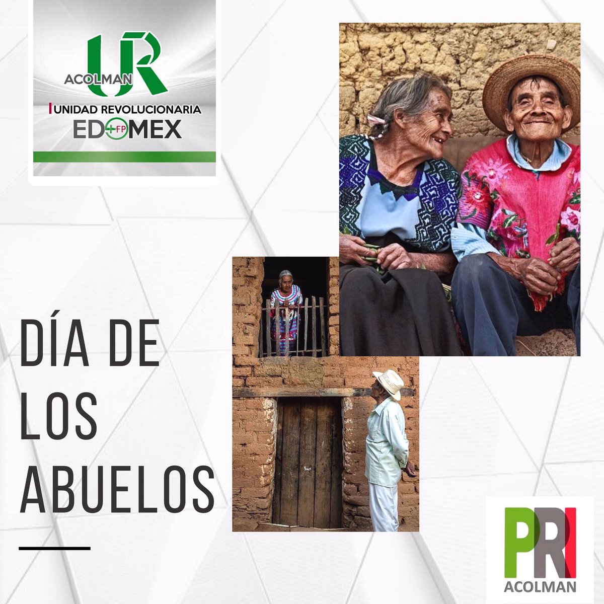 UrAcolman's tweet photo. Celebremos su cariño, su guía, su paciencia,sus consejos valorando siempre sus esfuerzos. 
Hoy más que nunca cuidemos de ellos.

#díadelosabuelos #nuestramejorgeneración #somosurmásfp #urmásfpacolman #priacolman #revoluciónpresente #sumandoesfuerzos #unidossomosmásfuertes https://t.co/05Q5y2F8kW
