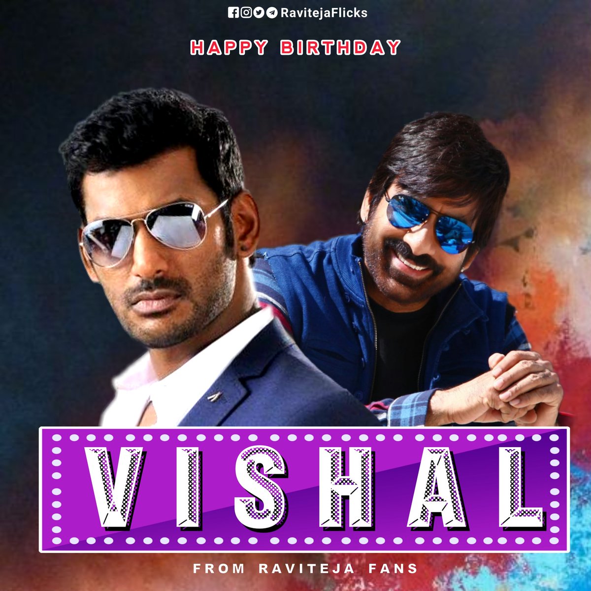 Here is design from #RaviTeja @RaviTeja_offl  fans  

Birthday Whises for @VishalKOfficial in advance ❤️

#HBDVishal
#HappyBirthdayVishal 
#VishalBdayCDP #vishal #RaviTejaFlicks