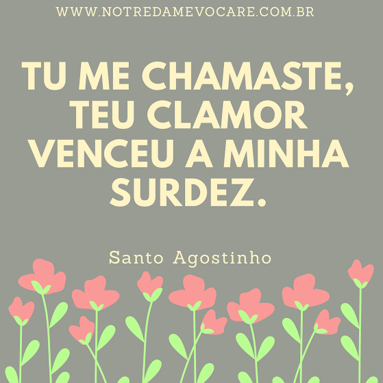 notredamevocare's tweet photo. "Tu me chamaste, teu clamor venceu a minha surdez." Santo Agostinho 
#Vocação #Chamado #SantoAgostinho #SantoDoDia #DeusAma #DeusChama #DeusCapacita #Clamor #Surdez #Vencer #Deus #IrmãsDeNotreDame https://t.co/CP0XpHRRbK