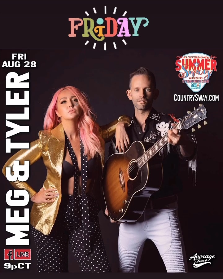 9:00pm central - join in on Country Sway's facebook page to see <a href="/megandtyler/">Meg and Tyler</a> aka <a href="/meghanlinsey/">Meghan Linsey</a> &amp; <a href="/tylercain/">Tyler Cain</a>! See what these 2 are up to! #MegandTyler #MeghanLinsey #TylerCain #CountrySway #Facebook #Onlineconcert #FF facebook.com/CountrySway/