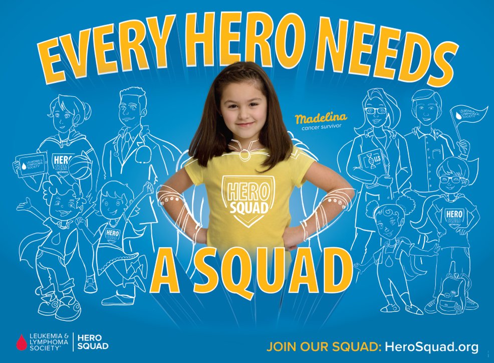 Every hero needs a squad! Join our #HeroSquad and together with your school we can make an impact in cancer research! Register now! herosquad.org