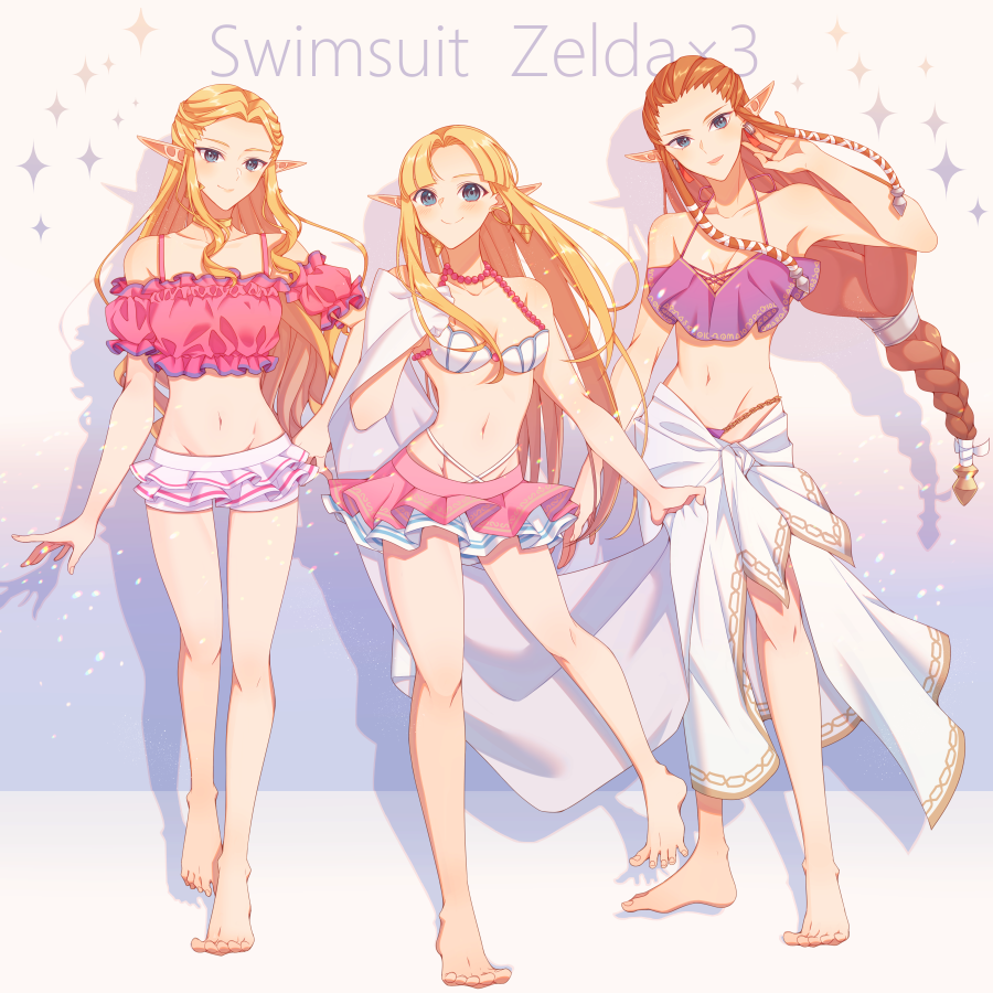 ゼルダ姫 「swimsuit??? (SSBM Zelda & SSBU Zelda & 」実梨🍒miriのイラスト