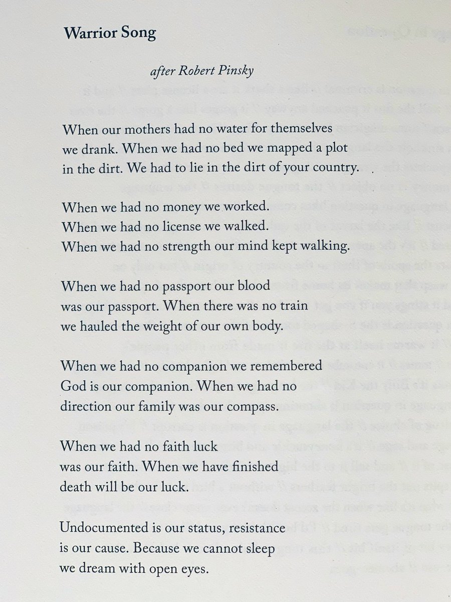 pic_a_book's tweet photo. “Undocumented is our status, resistance / is our cause. Because we cannot sleep / we dream with open eyes.”

<3 Bejamin Garcia, Thrown in the Throat

#TheSealeyChallenge @bengarciapoet https://t.co/KByqxlt7TO