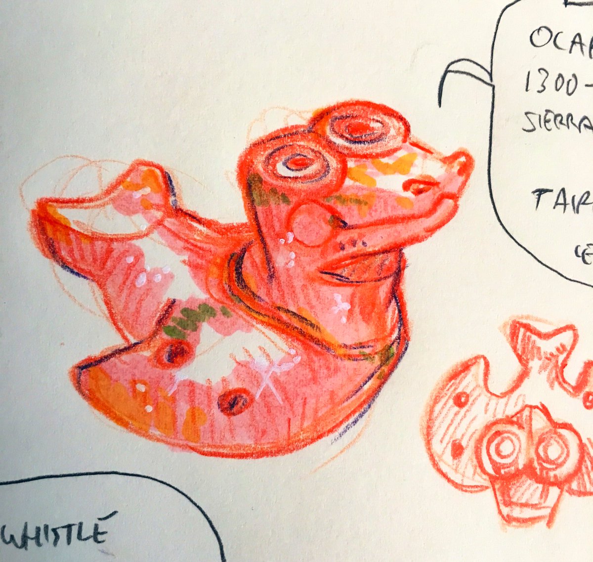 Colored pencil/marker studies I did today from various MET collection twitter accounts 