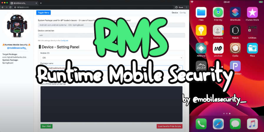 ptracesecurity's tweet image. Runtime Mobile Security (RMS) iphonefire - is a powerful web interface that helps you to manipulate Android and iOS Apps at Runtime  github.com/m0bilesecurity…  #MobileSecurity #AndoridSecurity #CyberSecurity #Infosec