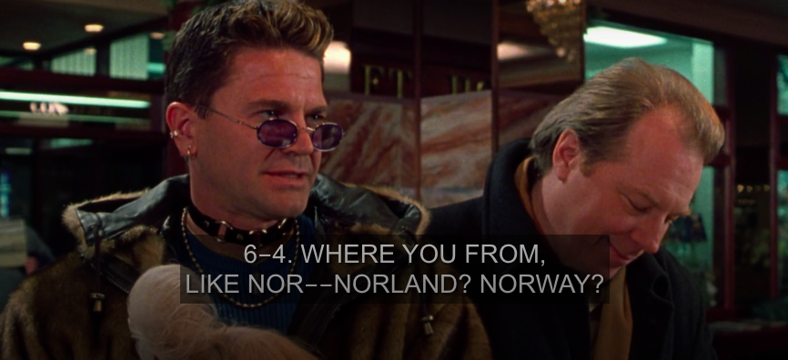 WHAT ARE THE ODDS jennifer coolidge was inspired by this to call norway "norwegia" in the hilary duff cinematic masterpiece CINDERELLA STORY? anyone?