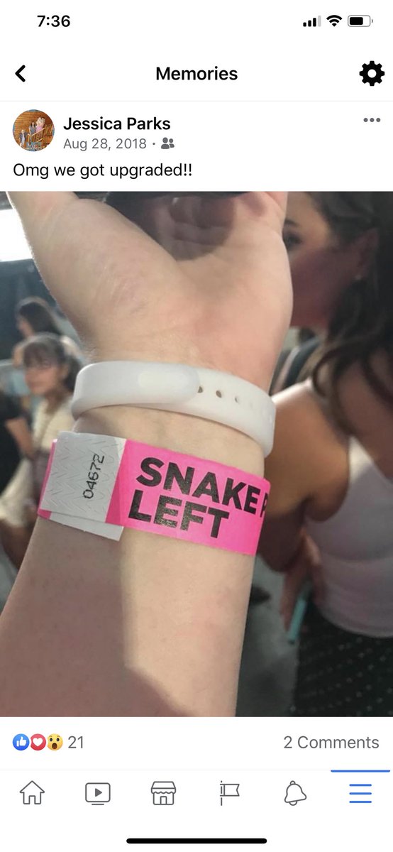 jessica_parks's tweet photo. 2 years ago #reptourdetroit happened. @taylornation13 came over to us (I sadly thought they were going to ask if I had met @taylorswift13) and asked if we wanted to be upgraded to snake pit! It was amazing and We ran back to our original seats and Taylor held my hand! https://t.co/3ESC3ftFCg