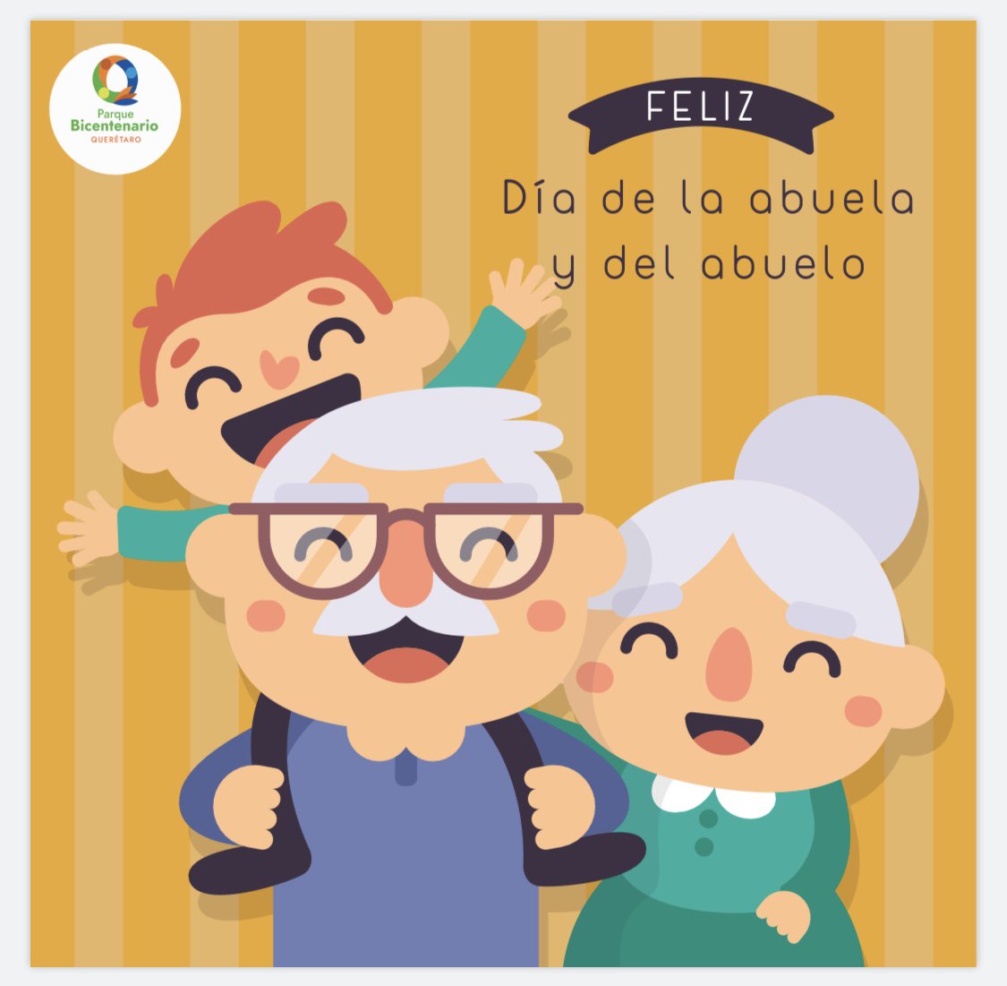 BicentenarioQro's tweet photo. ¡Feliz día a las personas más amorosas del planeta! 
¡Feliz día de la abuela y del abuelo! 
#ParqueBicentenario https://t.co/CXK3aN8pes
