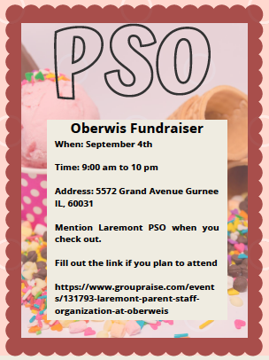 The Laremont PSO needs some more friends to sign up so the fundraiser can happen next week!

Laremont Parent Staff Organization's GroupRaise Meal at Oberweis

groupraise.com/events/131793-…