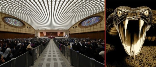There are evil jinns (what Christianity would call "Demons") working with the evil elite of humans that control the world currently.This is why there's so much snake/reptile symbolism on government badges, especially in the Vatican.Vatican Grand Hall is a Viper's Mouth.