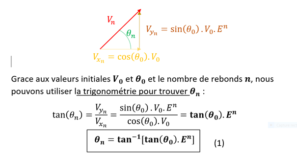 Comment trouver θn dans ce cas ? Il suffit simplement d’utiliser la trigonométrie. Pour les curieux :