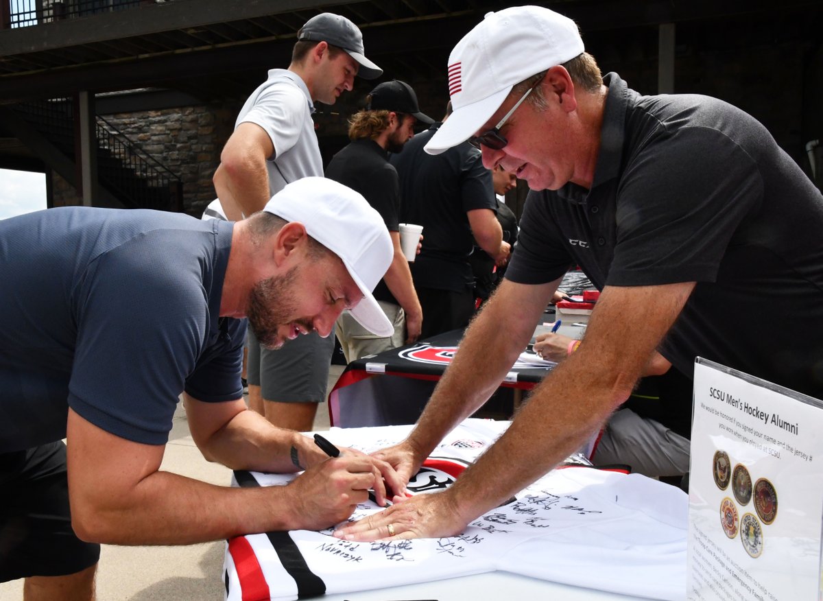 Welcome back <a href="/SCSUHUSKIES_MH/">St. Cloud State Men's Hockey</a> - Annual SCSU men's hockey alumni golf outing was held today at The Territory G.C. in St. Cloud.  Thanks to all who participated in this year's outing.
#OnceAHuskyAlwaysAHusky 
#SCSUHuskies
#UnleashSCSU
#NCHCHockey
#CollegeHockey
#StCloudState