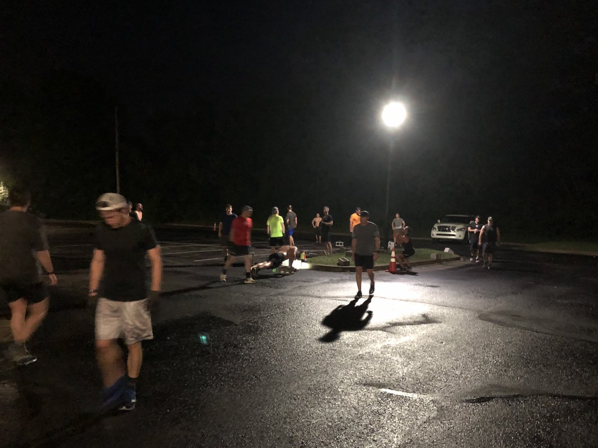 F3Louisville's tweet photo. 25 PAX strong for the 2nd ever official The Baptizer at @F3Garden. Properly socially distanced, of course, and properly beat down by @NGilmore13 to start off their Friday. 1 FNG was welcomed to the Gloom! #ironsharpensiron https://t.co/eKGunFKqs4