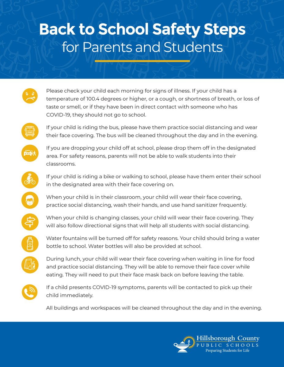 AddisonGDavis's tweet photo. Please use these important resources to ensure your child is prepared to return to brick and mortar instruction on Monday. It is critical that we work together to promote new safety protocols to provide the safest environment possible for students and staff. https://t.co/0OiCJ7yTvS