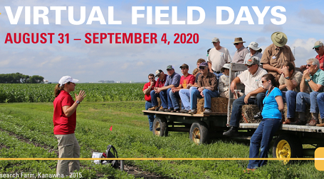 ISUExtension's tweet photo. Virtual Field Days, Aug 31-Sept 8 from 8-8:30 am
Virtually tour research farms across Iowa, with 20 mins of in-field video, drone footage, & presentations by our specialists, ending with Q & A time.
@ISUANR #crops #farming #ResearchFarms @ISUCropNews @nciacrops https://t.co/JEHOX81b55
