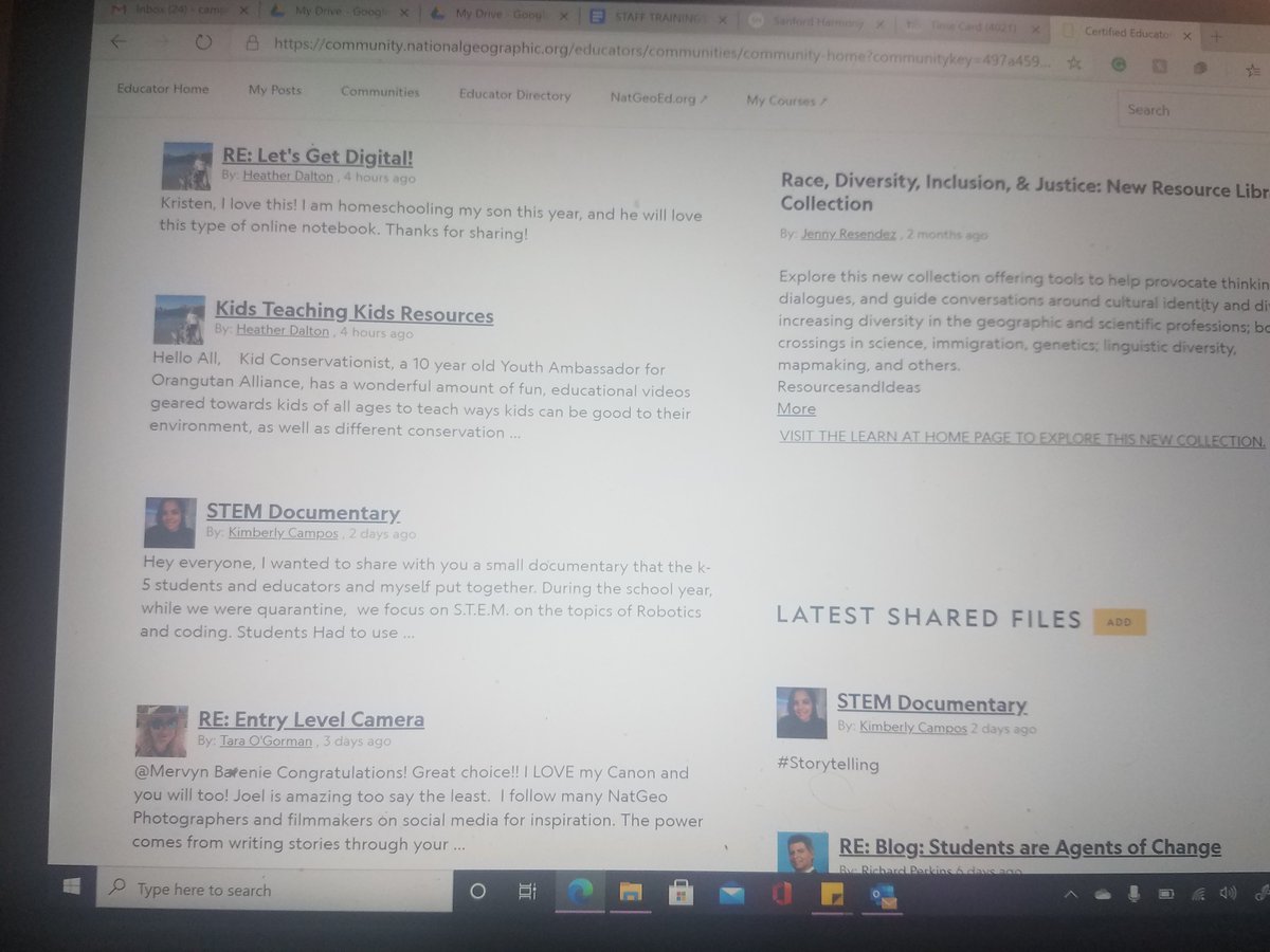 KimberlyC127's tweet photo. Im at the @NatGeo educational community website for educators  doing research and I see myself on trend discussions. All I have to say is Awesome! #nationalGeographic #natgeo #natgeoeducator @drvickip https://t.co/HkRIZCfdG8
