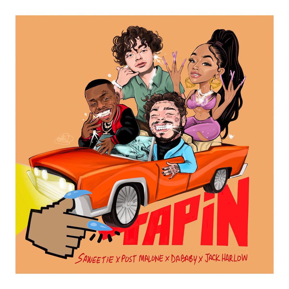 Saweetie's tweet photo. surpriiiiiiiiseeee 🤩 tap in baby !!!! shoutout to @postmalone @DaBabyDaBaby &amp; @jackharlow for pullin up !! icy gang gang gaaaaang 🤘🏽❄️🤘🏽 dropping today at 4pm pst 👀 https://t.co/B3S8VmjpFb