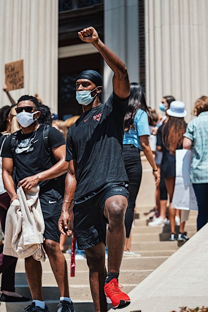 Today we walked the boulevard for a more important reason. The <a href="/SMUMustangs/">SMU Athletics</a> Black Student Athlete Committee organized a peaceful protest to take action in the continued quest for racial equality and justice. #BlackLivesMatter #PonyUpDallas