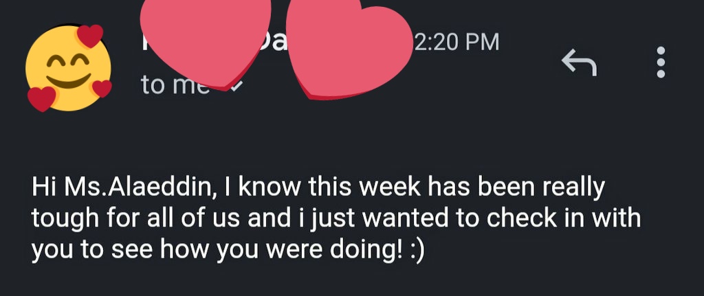 I checked my email &amp; found this sweet message from a student I taught 3 years ago. My heart is full ❤️ 😭 <a href="/SerenaHills_161/">Serena Hills</a> #d161learns #remotelearning #whyiteach #teachertwitter #relationshipsmatter
