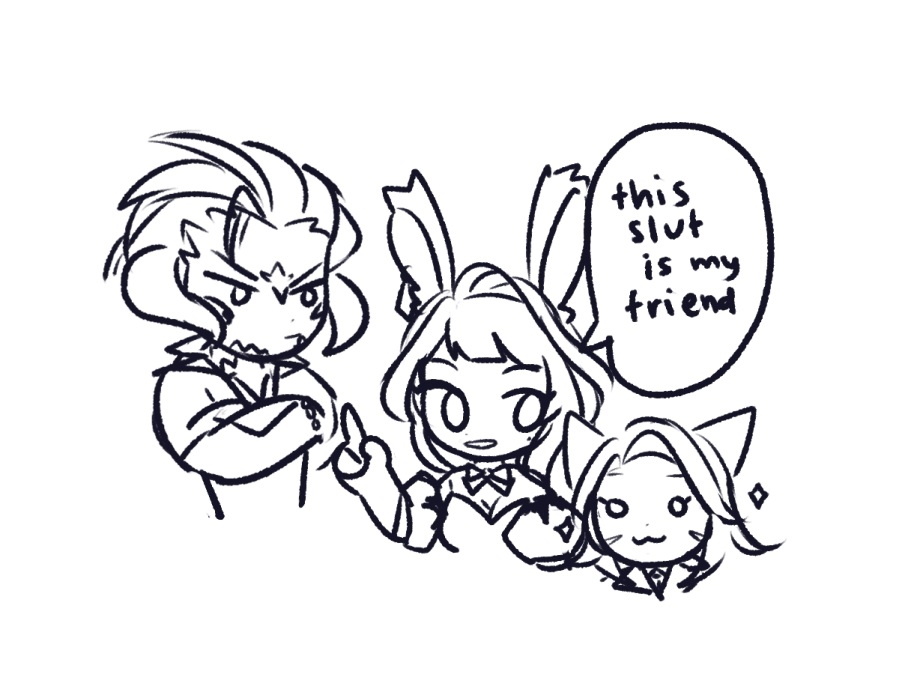 i have nothing to offer except meme redraws of me and my friend's wols