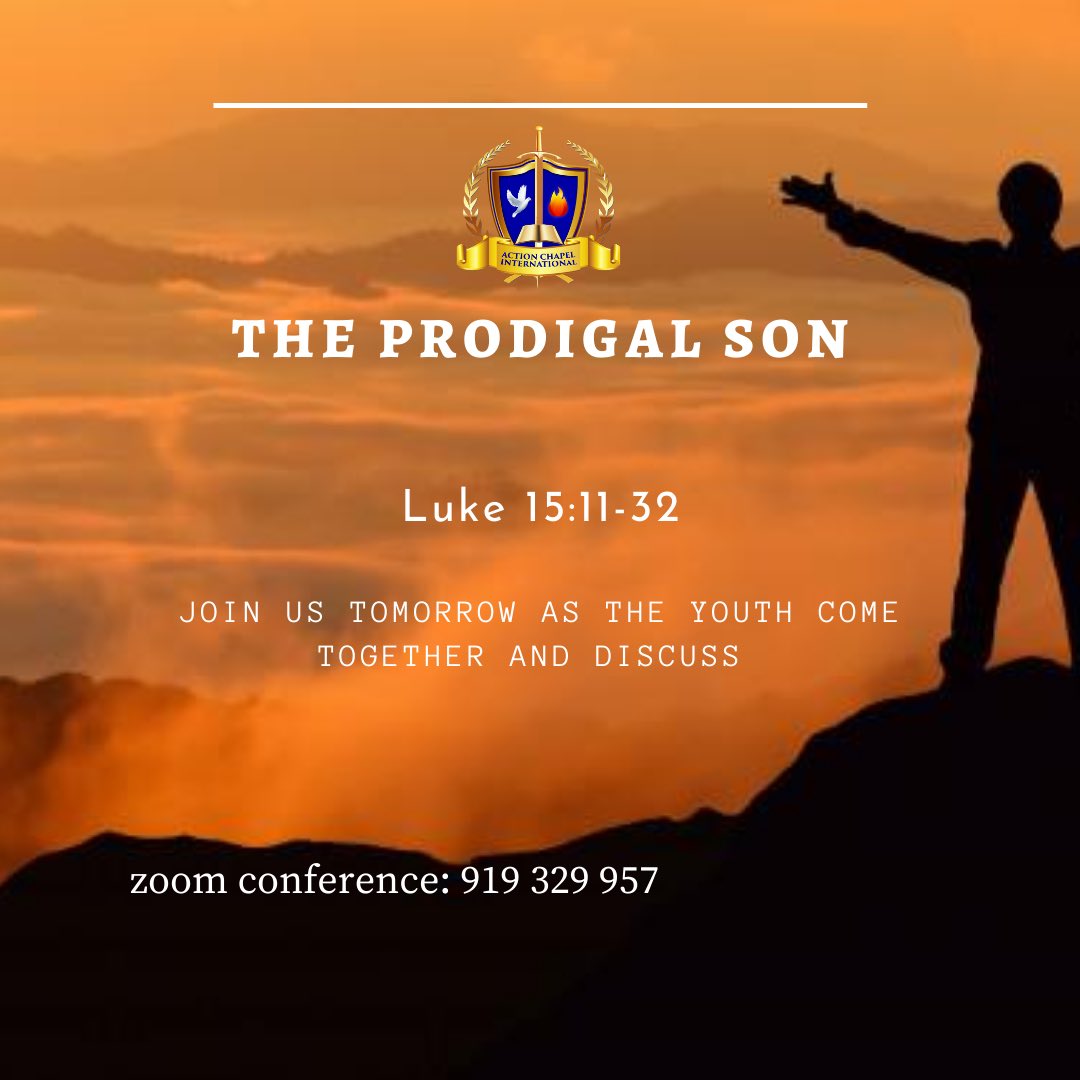 ActionChapelMK's tweet photo. Join Us tomorrow as the Youth come together and discuss the story of the Prodigal Son, We hope to see you #youthservice #ProdigalSon https://t.co/TdvH0Rizhd