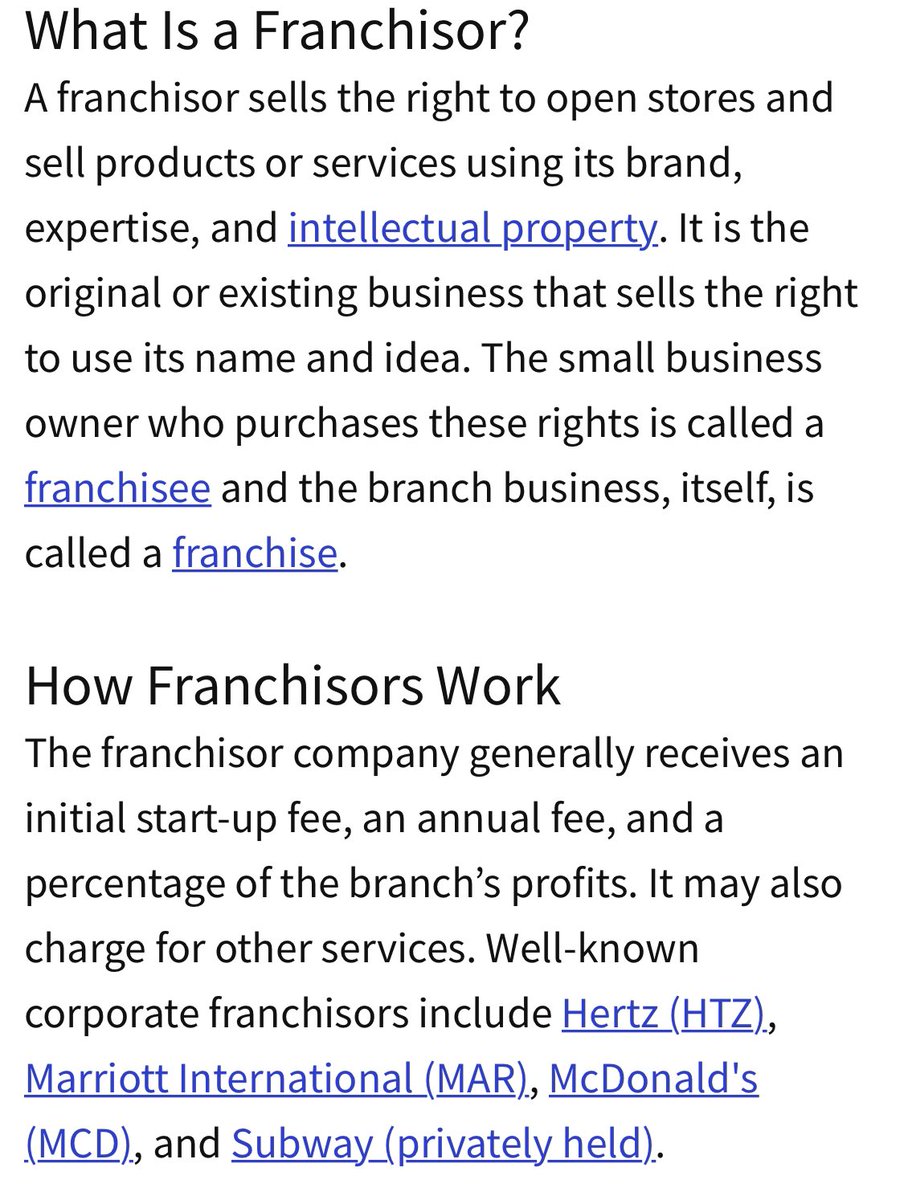 Essentially, owning a Pizza franchise is worse than owning ur own Pizza joint, because then you’re free to buy cheaper supplies 4m anywhere & don’t have to pay commission/royalty to franchisor.Owning a franchise in US is tough business, only done by someone with experience./8