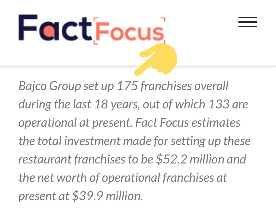 2nd, if you own $50k shares of Apple/Google Stocks doesn’t mean you declare urself as billionaire owner of “properties & business capital” owned by them.3rd, it could just be shares in 1 of 175 Pizza franchises, report doesn’t provide proof this one Co owns all franchises./13