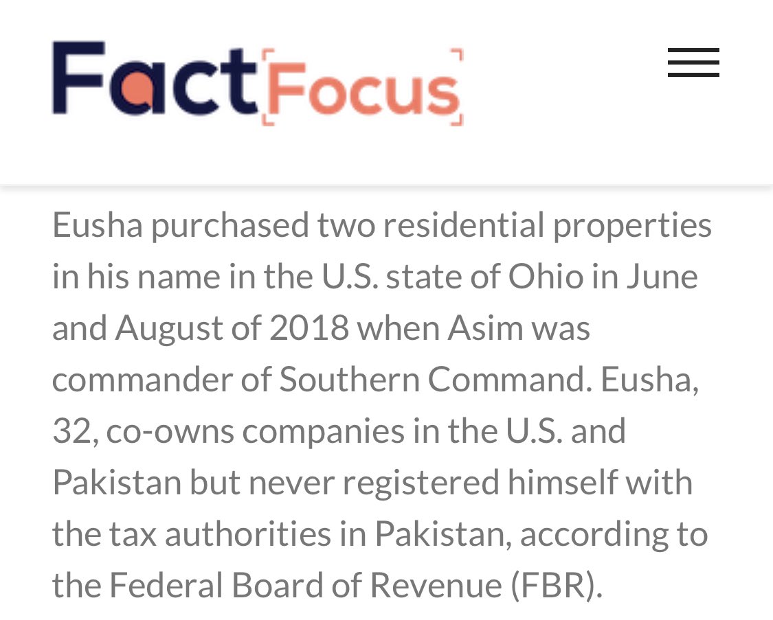 The report hasn’t provided a shred of evidence that any job, businesses or properties of his sons are even remotely linked to the army, CPEC or even to the company with their mother’s alleged investment.Report admits these are “independent” of their uncle’s businesses./33