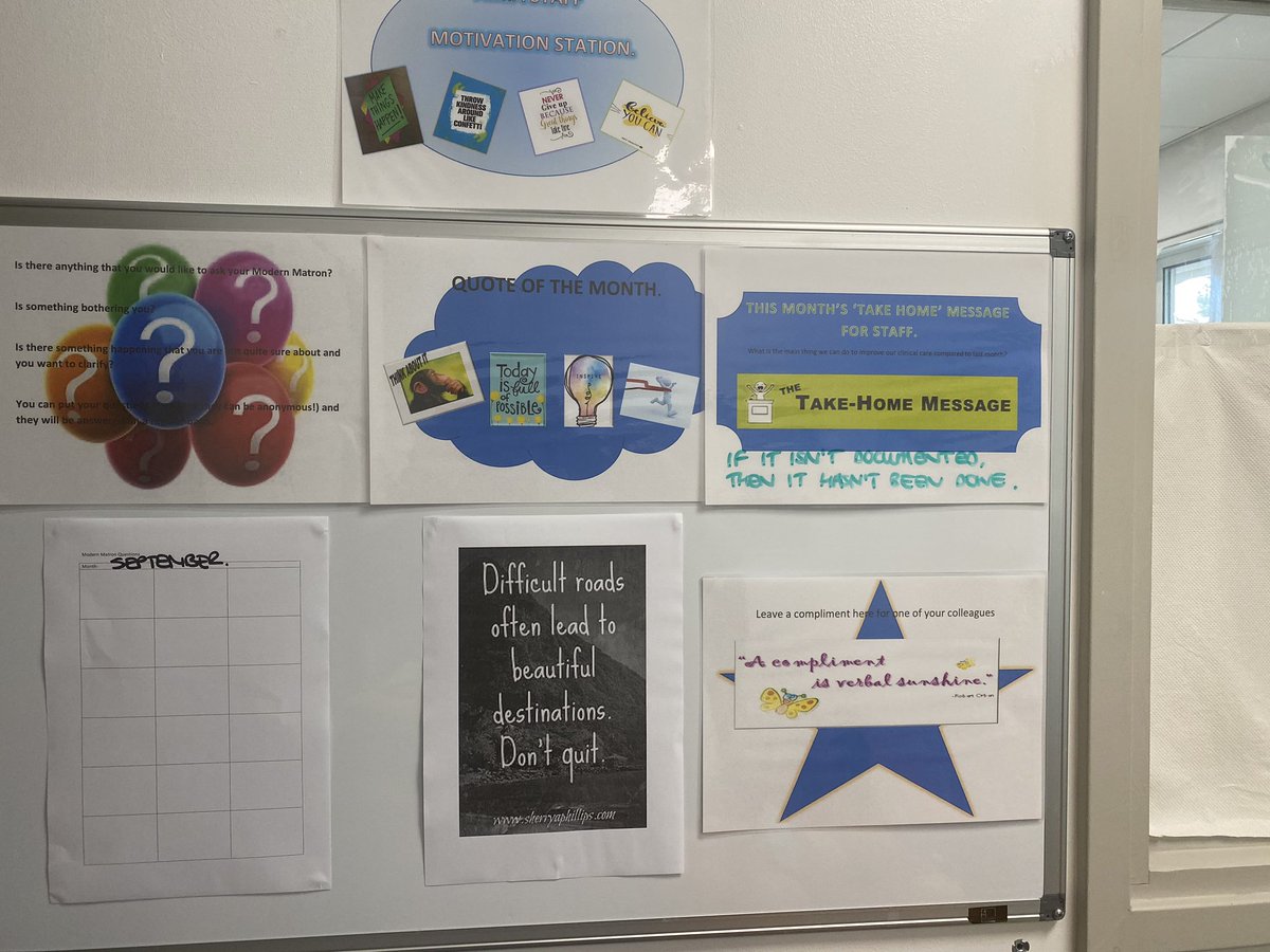 A ‘motivation station’ for the AMIA team. Somewhere for the team to ask questions about things going on, compliment colleagues for good practice they’ve seen, and to provide inspiration for why we’re doing what we’re doing. #AMIAzing <a href="/lees_sara/">Sara lees</a> <a href="/GavHitchman/">Gav Hitchman</a> <a href="/sphams/">Steve Hams</a>