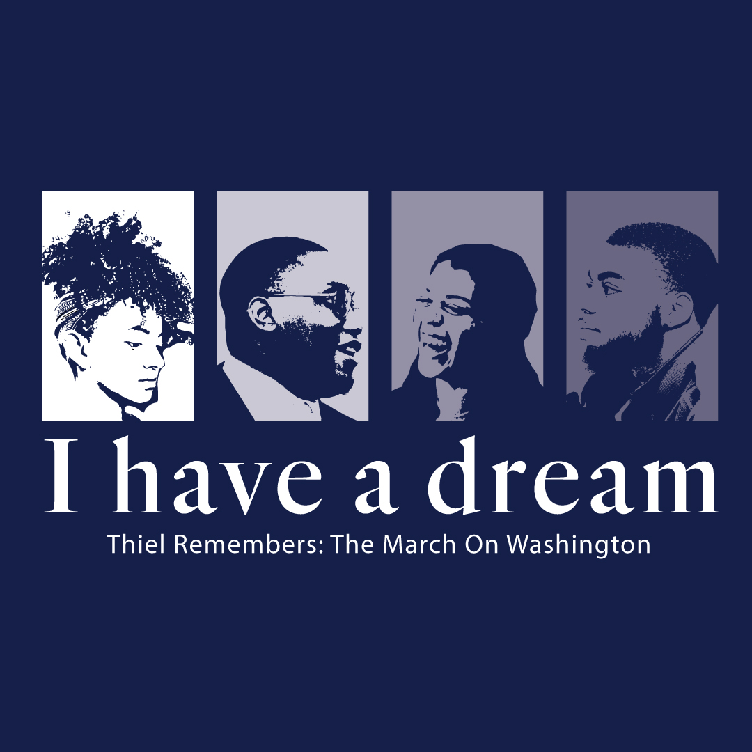 thielcollege's tweet photo. Join members of @obc_thiel tonight at 8:30 for the Virtual March on Washington! Reminder that the first 50 people in the Passavant Center get a free T-Shirt.  #MarchOnWashington https://t.co/azQ1lbY1fM