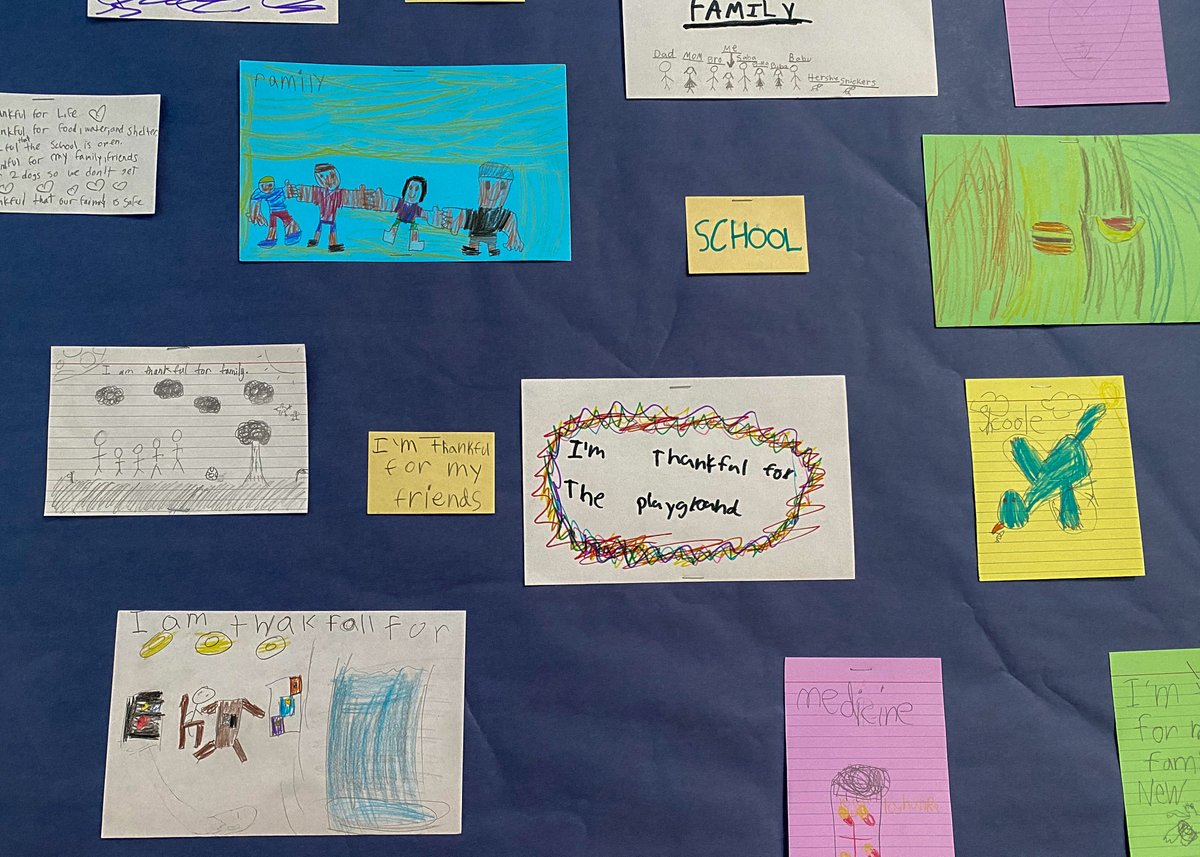 Shabbat Shalom! This week students showed their gratitude in a judaics art project. It is a great reminder for students and teachers when walking through the hallway or working near it, like these awesome 1st graders! #Gratitude #TheLernerWay #25YearsofLerner #ShabbatShalom