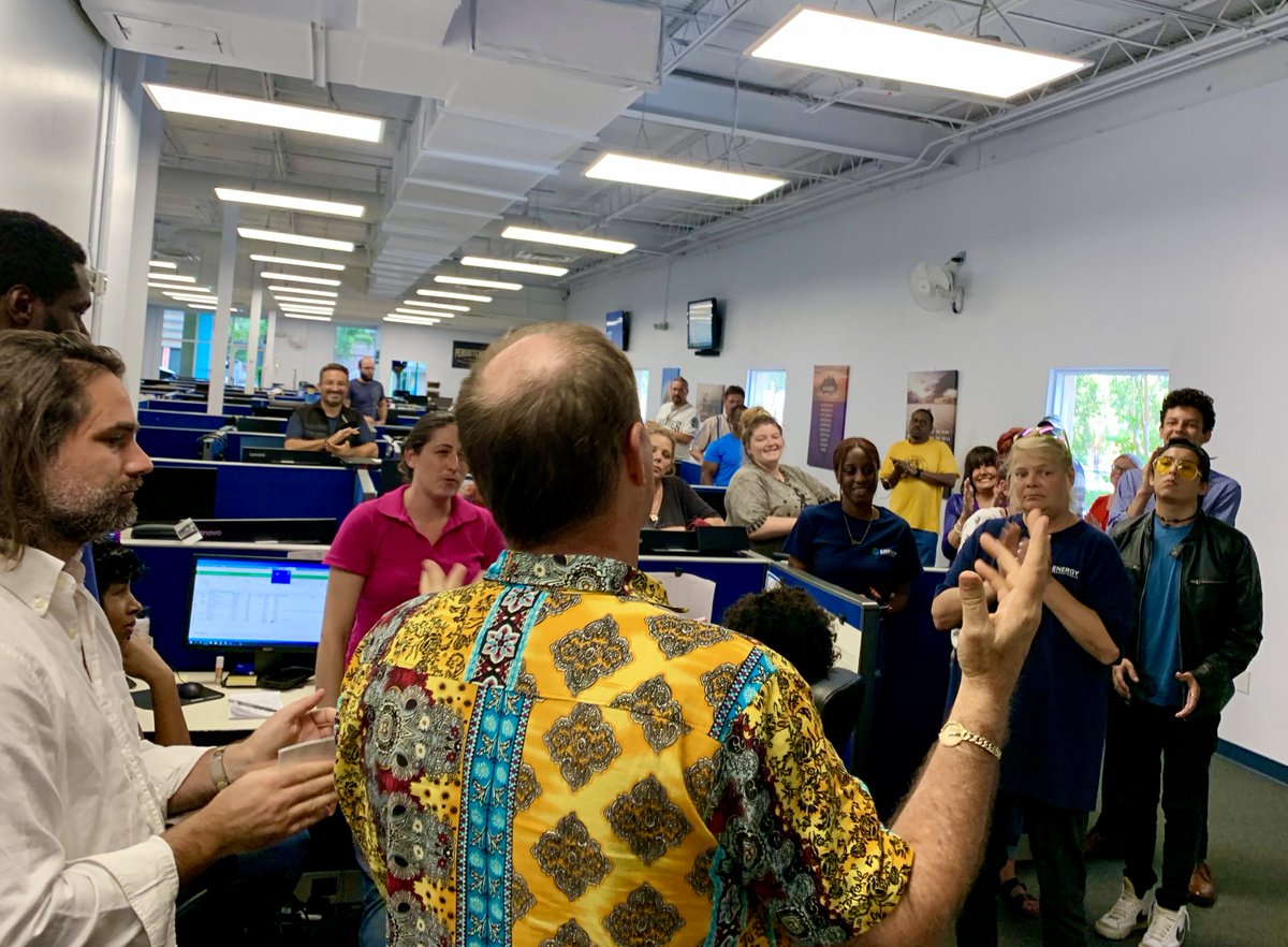 Energy_Pros's tweet photo. Today was a very exciting day at Energy Professionals! We celebrated 2-15 year anniversaries with the company and all birthdays in August! 
#officelife #officefun #funworkspace #epros2020 #cake #inspiration #cakeup #fun #laughter #remployeeappreciation #cleanenergy #solar https://t.co/RmhdGuWjwR